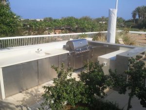 פרוייקט הקמת מטבח חוץ בשילוב בר