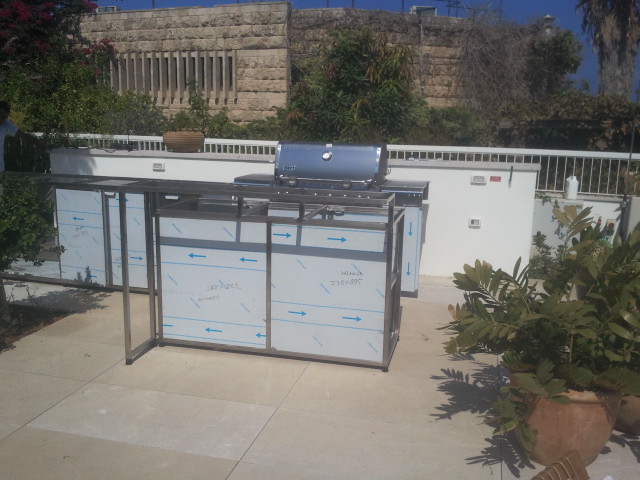 פרוייקט הקמת מטבח חוץ בשילוב בר
