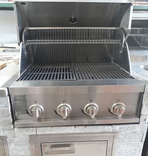 גריל גז נרוסטה 4 מבערים במידות 67.60 ס.מ למטבח חוץ במבצע רק ב2800 שח
