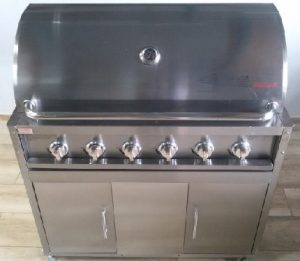 גריל גז עם עגלת נרוסטה